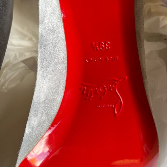 Christian Louboutin 70mm Cadrilla Suede Block-Heel Pumps New, 39.5 - Picture 6 of 9